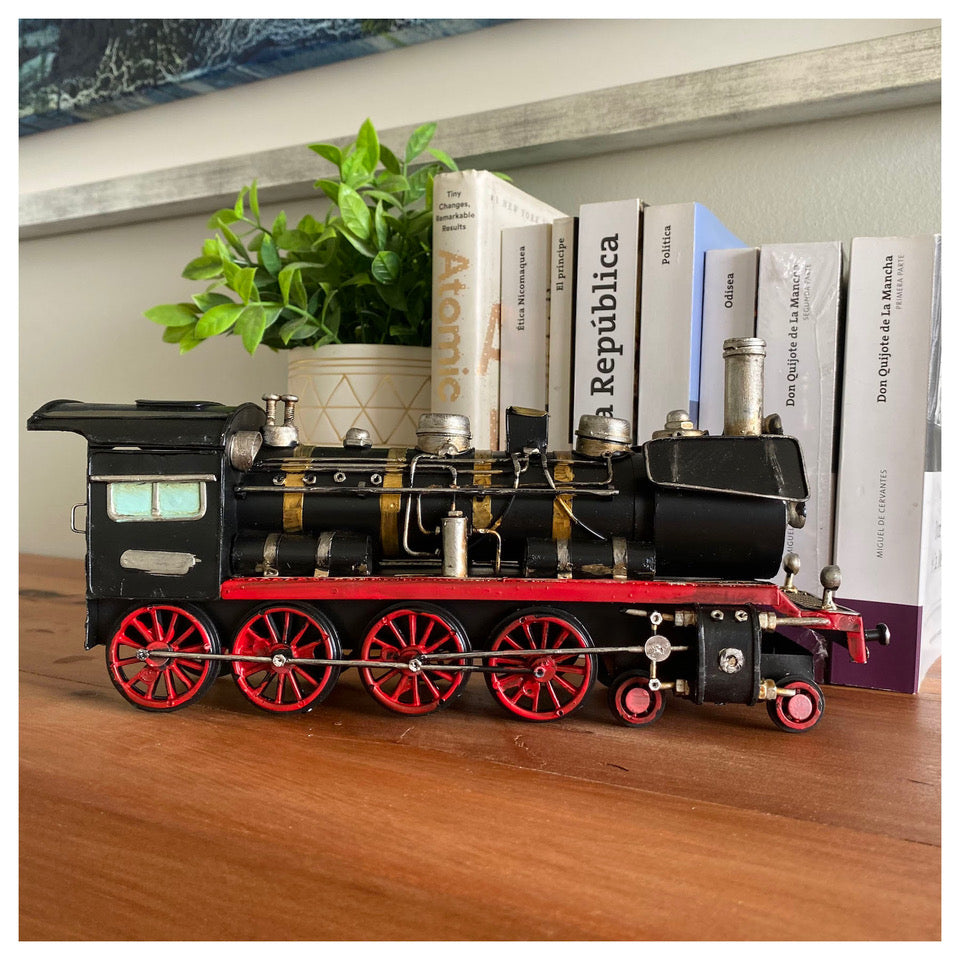 Locomotora Tren A Escala, Colección Decoración Vintage Metal