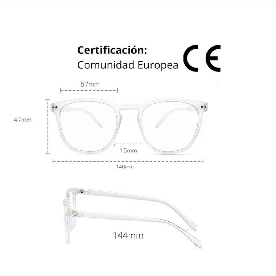 Lentes filtro luz azul, descanso pantallas diseño Alaska.