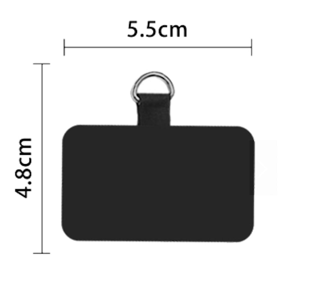 Adhesivo para carcasa de celular y strap colgante.