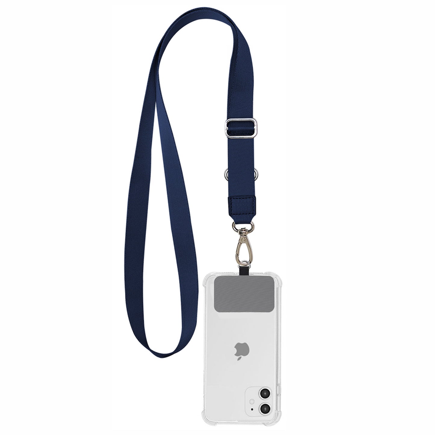 Strap para carcasa de celular universal, diseño ajustable azul.