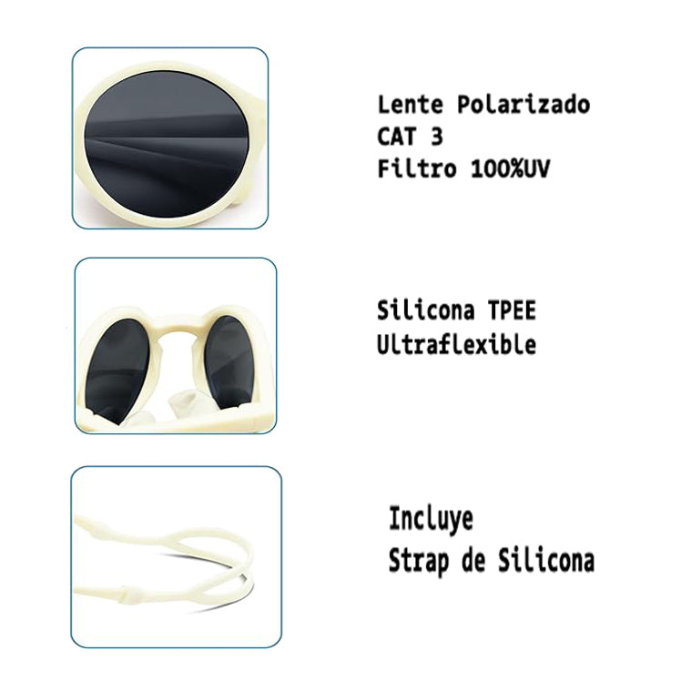 Lentes Sol Bebe De Meses Anteojos Gafas Cat3 Tpee Polarizado
