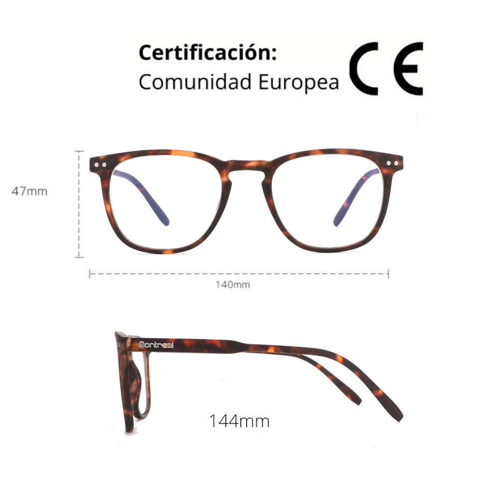 Lentes filtro luz azul, descanso pantallas diseño Auckland