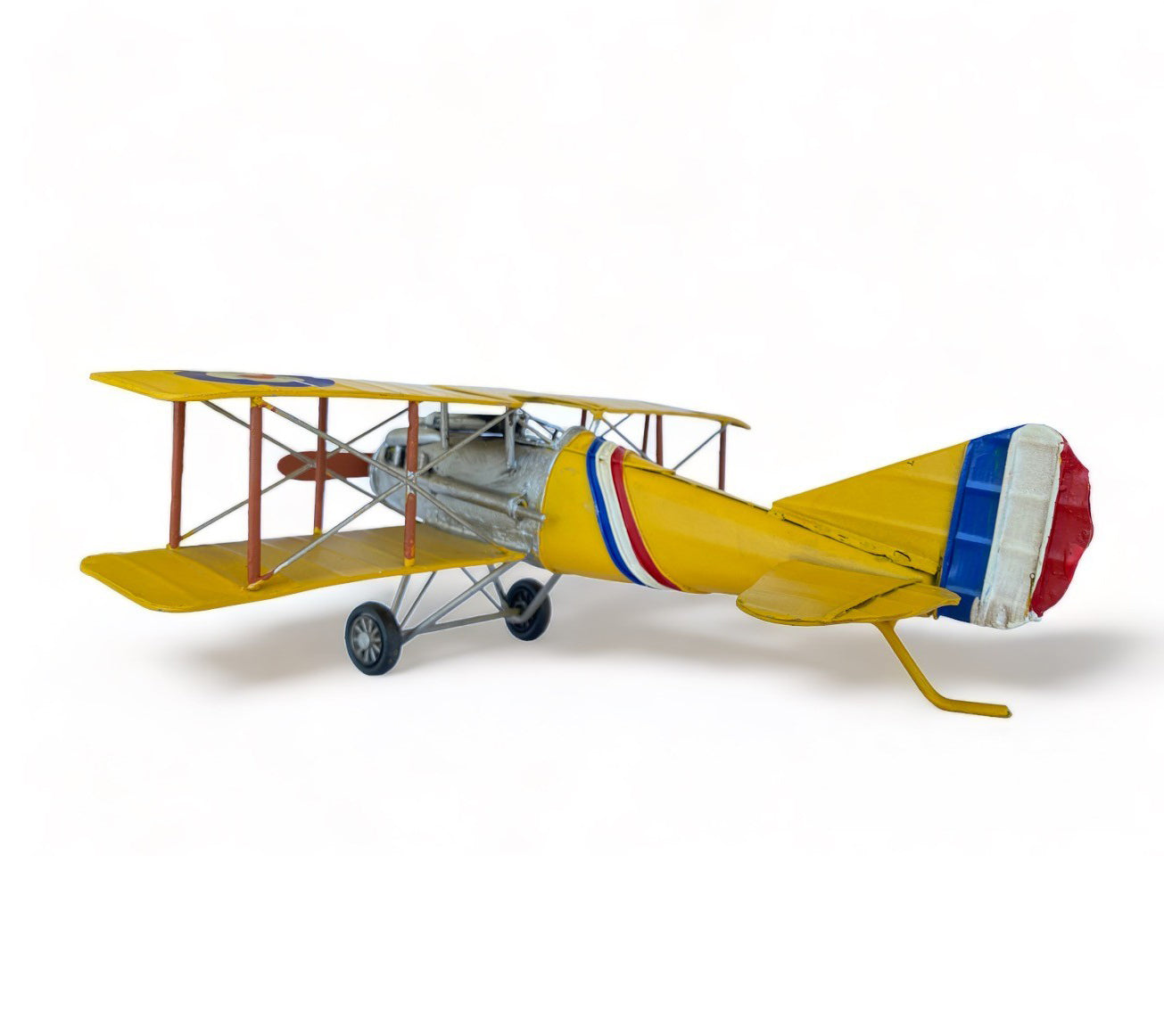 Avión A Escala, Biplano De Colección, Decoración Vintage.