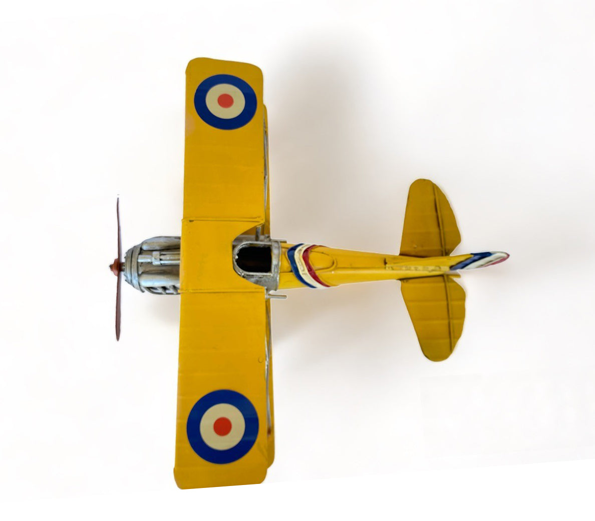 Avión A Escala, Biplano De Colección, Decoración Vintage.