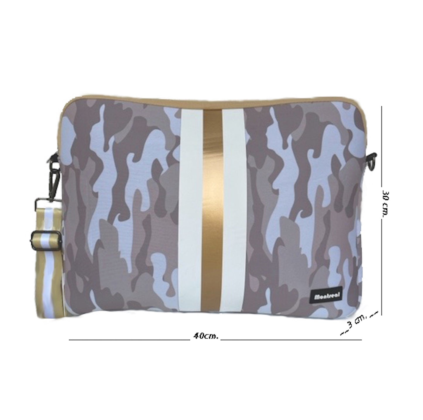 Bolso Computador, Funda Notebook, Strap Removible, Camel.