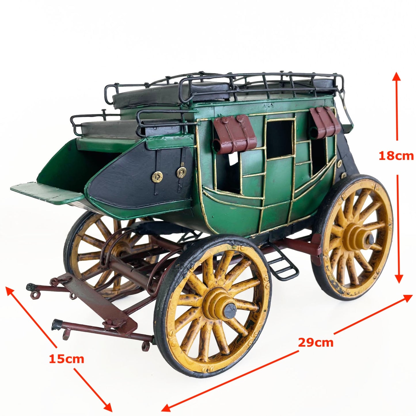 Diligencia Carreta Carruaje Decoración Vintage En Metal Wagon