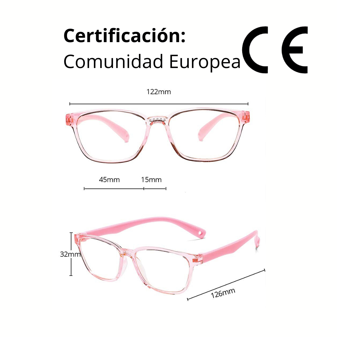 Lentes filtro luz azul, Niños, descanso pantallas Rose.