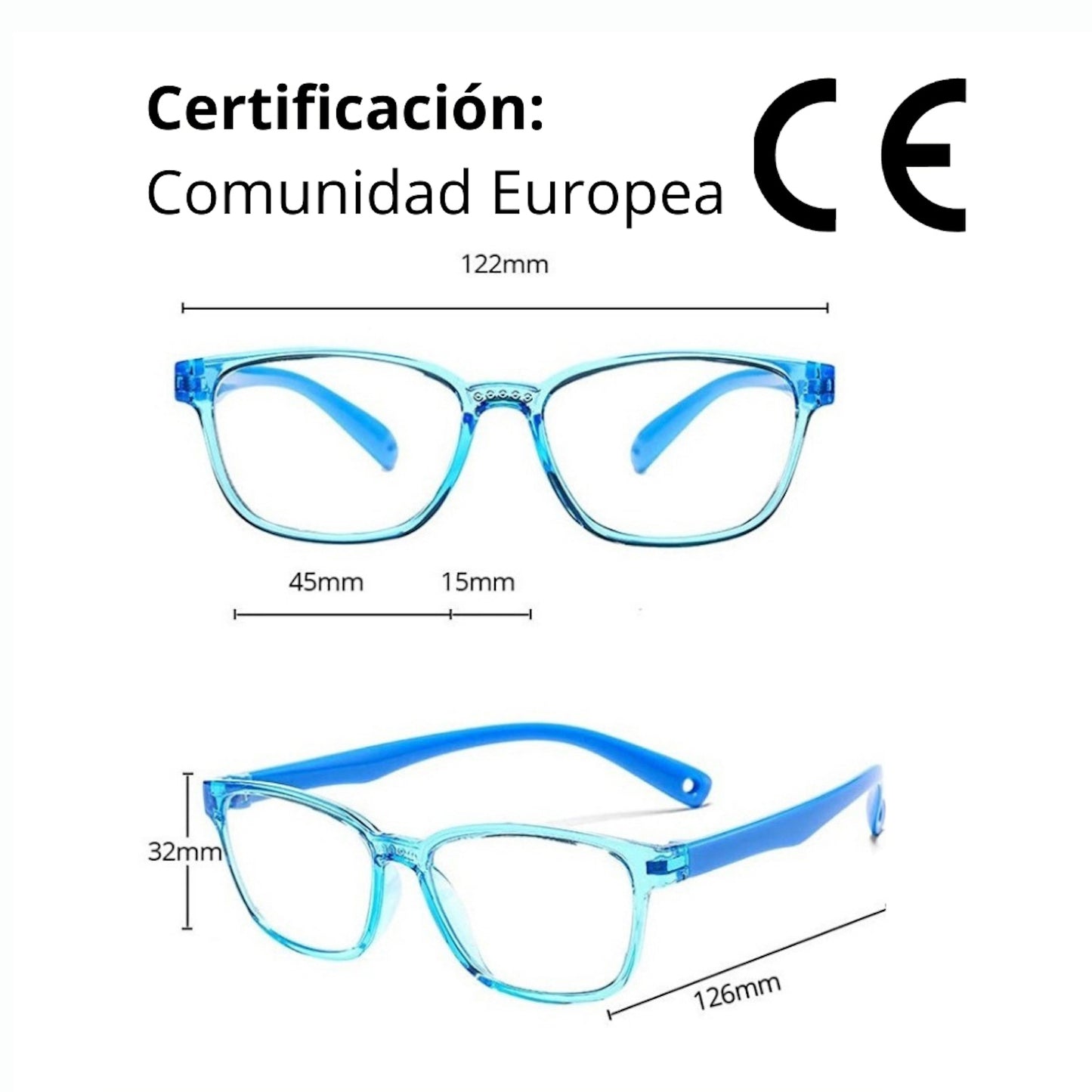 Lentes filtro luz azul, Niños, descanso pantallas Ice.