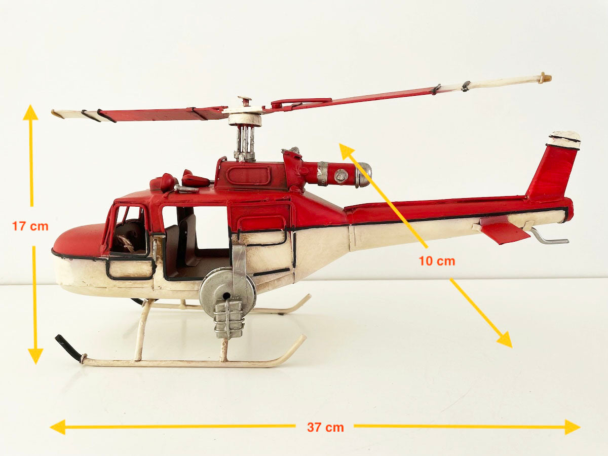 Helicoptero A Escala De Colección, Decoración Vintage.