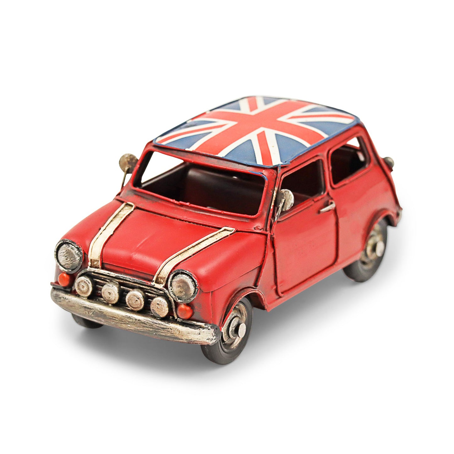Auto A Escala, Mini Cooper Rojo, Decoración Vintage.