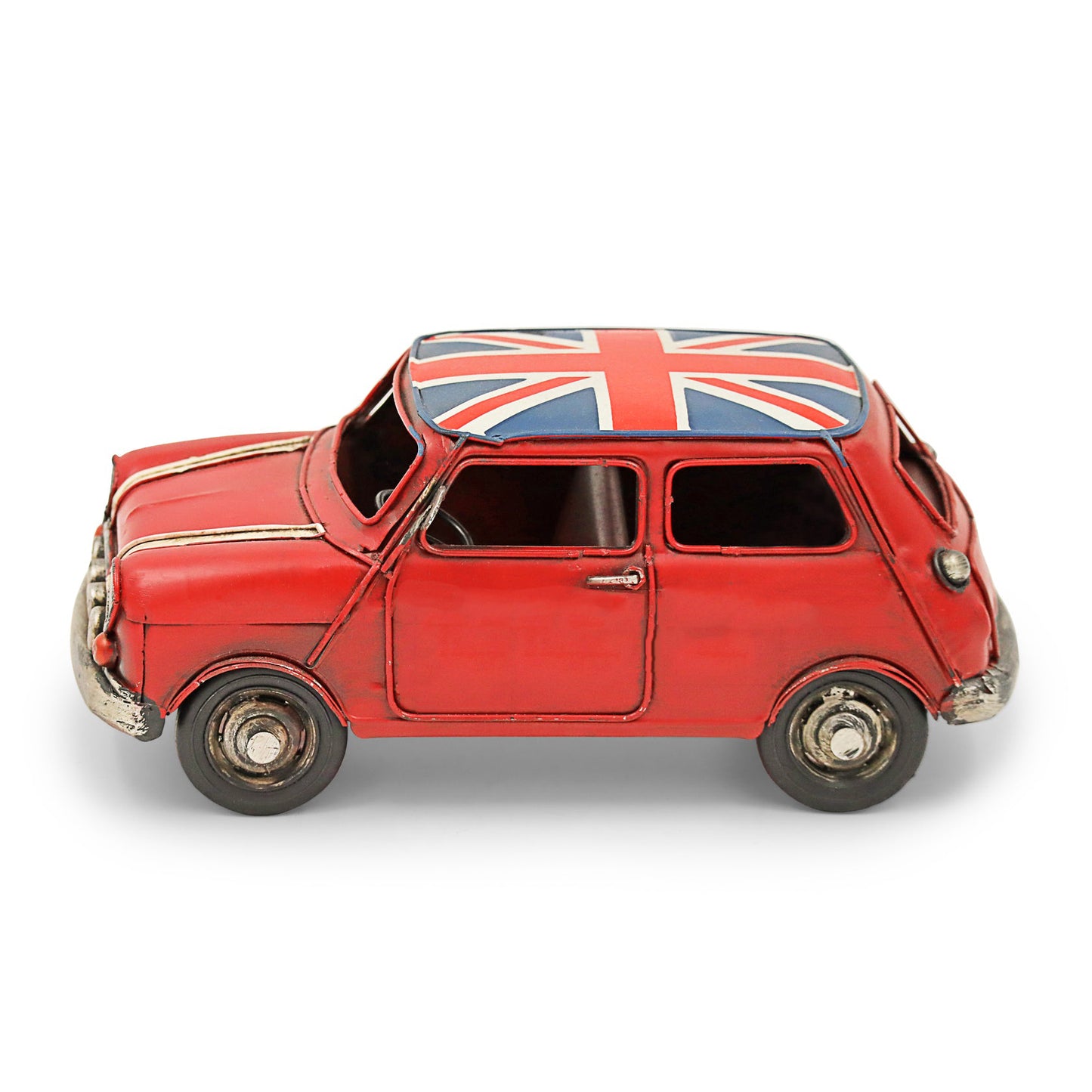 Auto A Escala, Mini Cooper Rojo, Decoración Vintage.