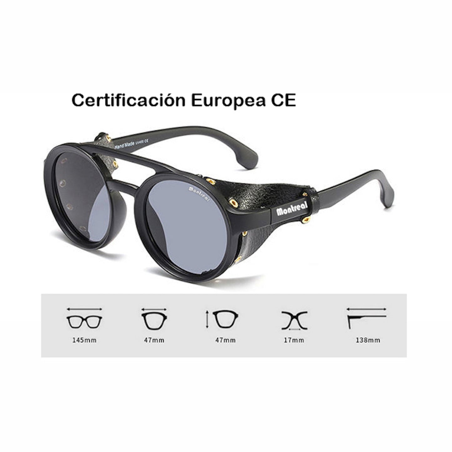 Lentes de sol unisex, filtro UV, diseño Montana black.