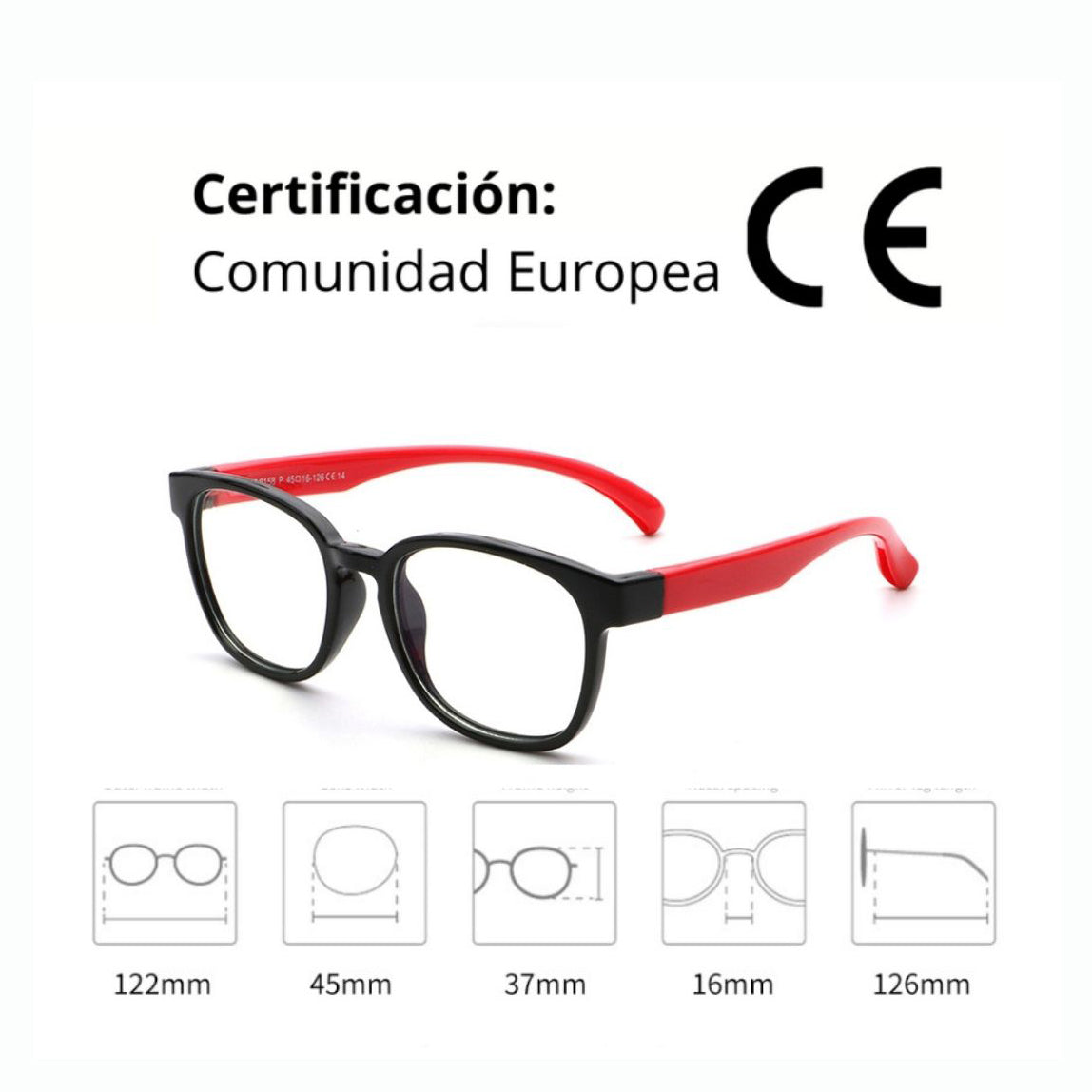 Lentes filtro luz azul, Niños, descanso pantallas Spider.