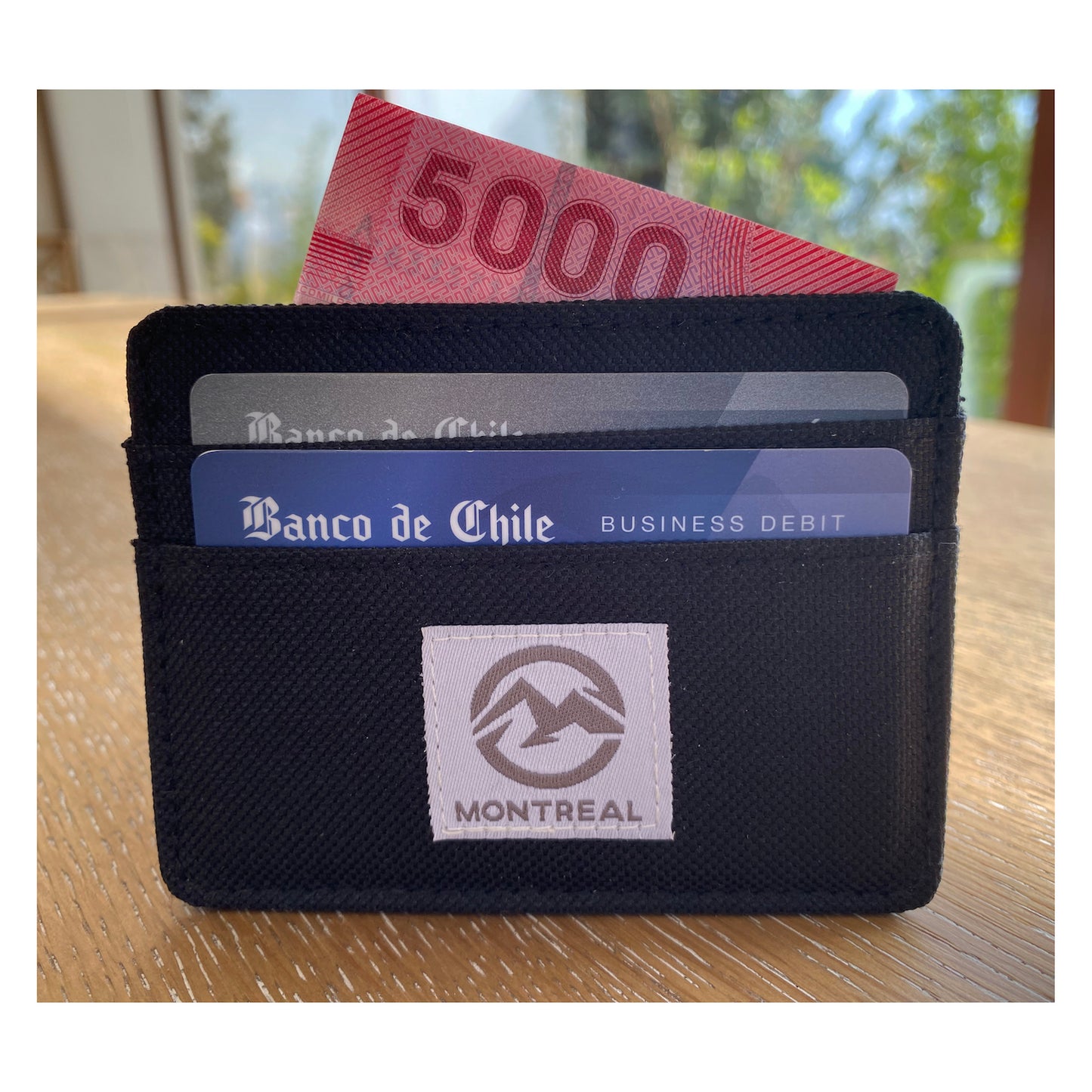 Tarjetero, Billetera, Estilo Casual, Lona Negro.