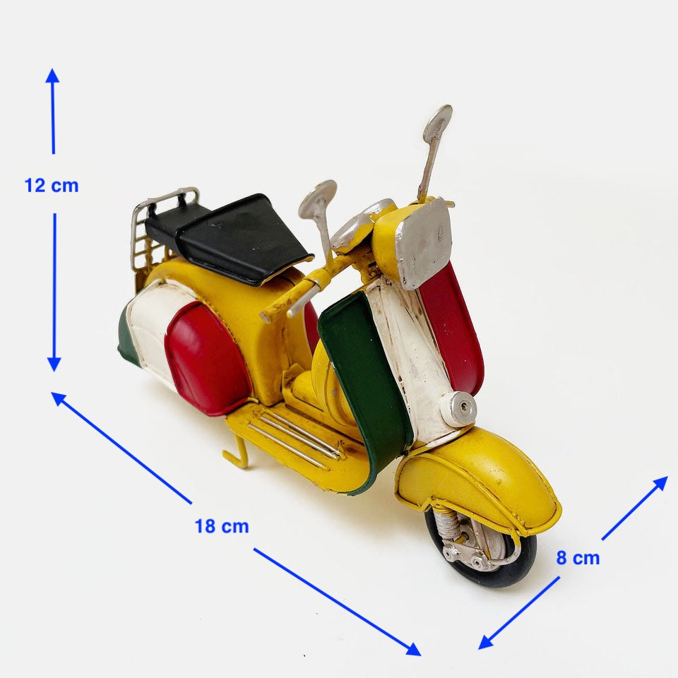 Moto A Escala Tipo Vespa, Decoración Vintage En Fierro - Italia