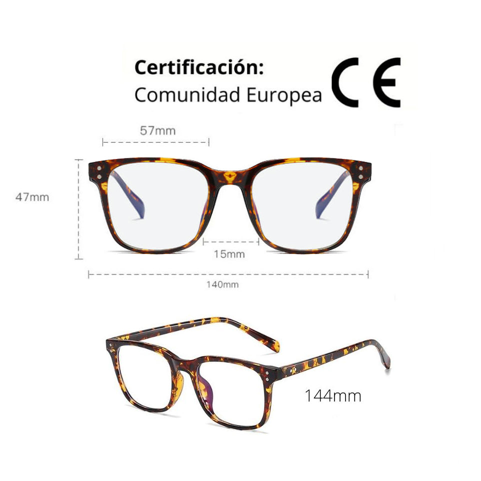 Lentes filtro luz azul, descanso pantallas diseño York.