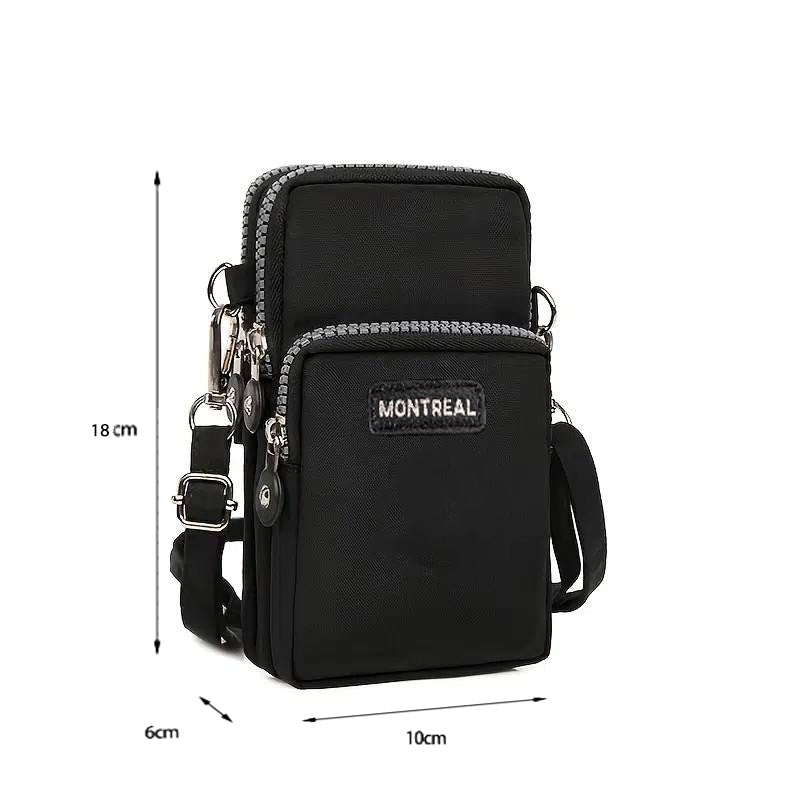 Bandolera, portacelualr, minibag, black.