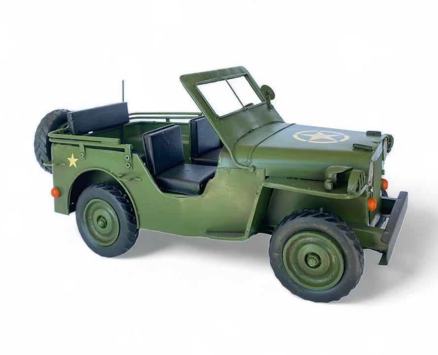 Jeep Willy's A Escala Colección Decoración Vintage En Fierro