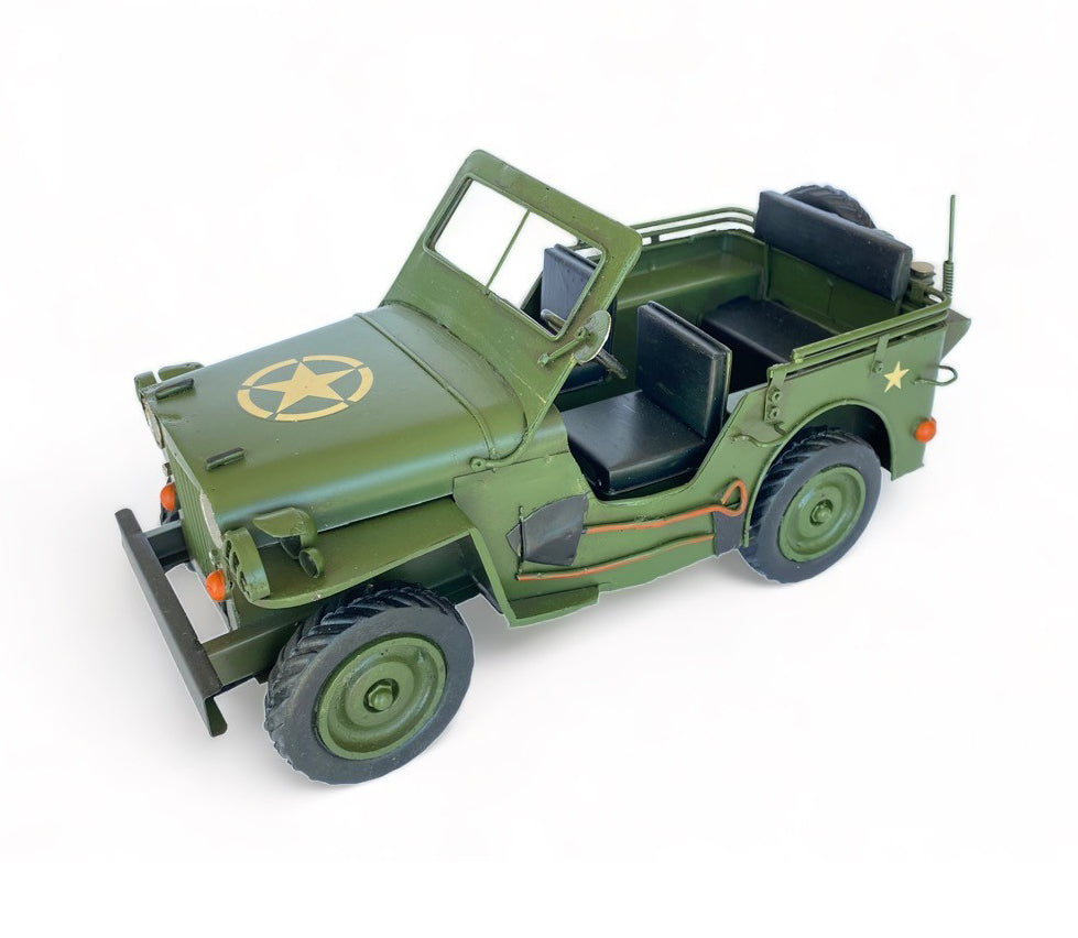 Jeep Willy's A Escala Colección Decoración Vintage En Fierro