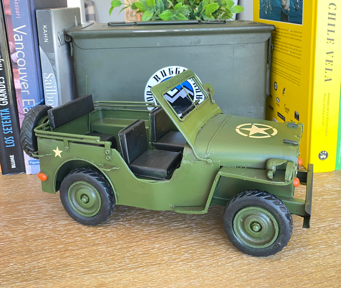 Jeep Willy's A Escala Colección Decoración Vintage En Fierro