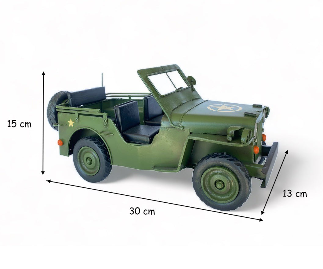 Jeep Willy's A Escala Colección Decoración Vintage En Fierro