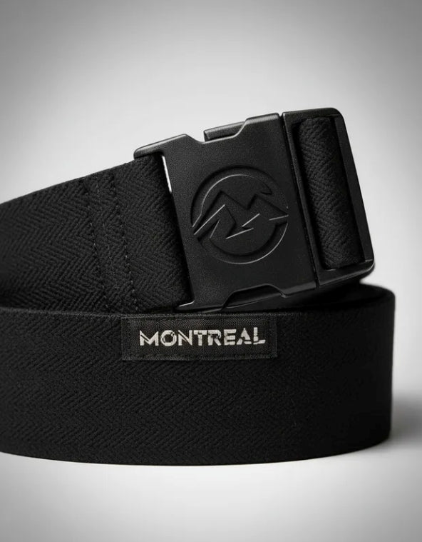 Cinturón elástico, stretch, Montreal, Negro Angosto. Alto 3,0 cm