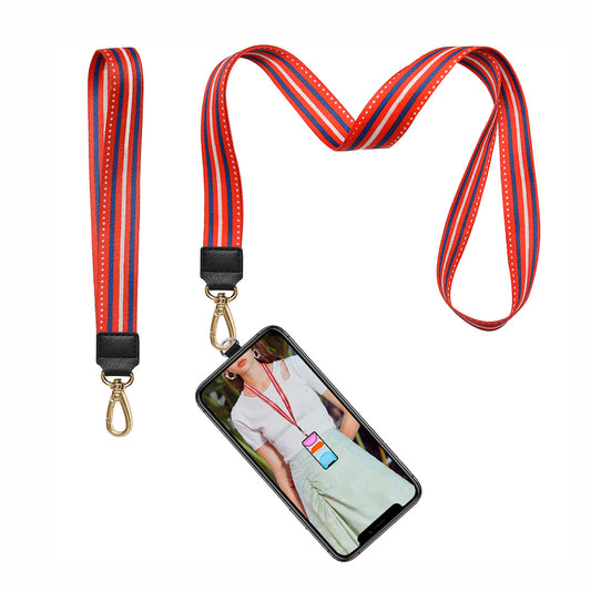 Strap para carcasa de celular universal, doble correa roja.