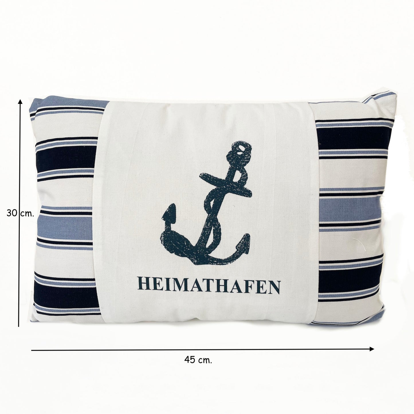 Cojín decorativo, diseño Náutico, Estilo Marino, Playa, Navy