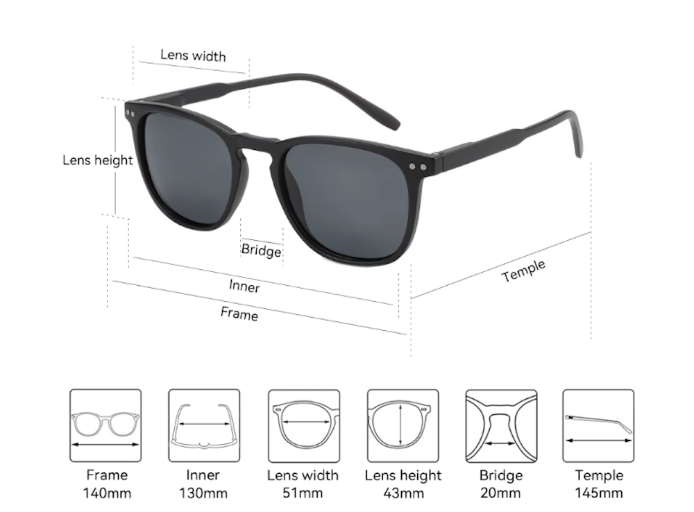 Lentes de sol unisex, filtro UV, polarizado diseño Auckland