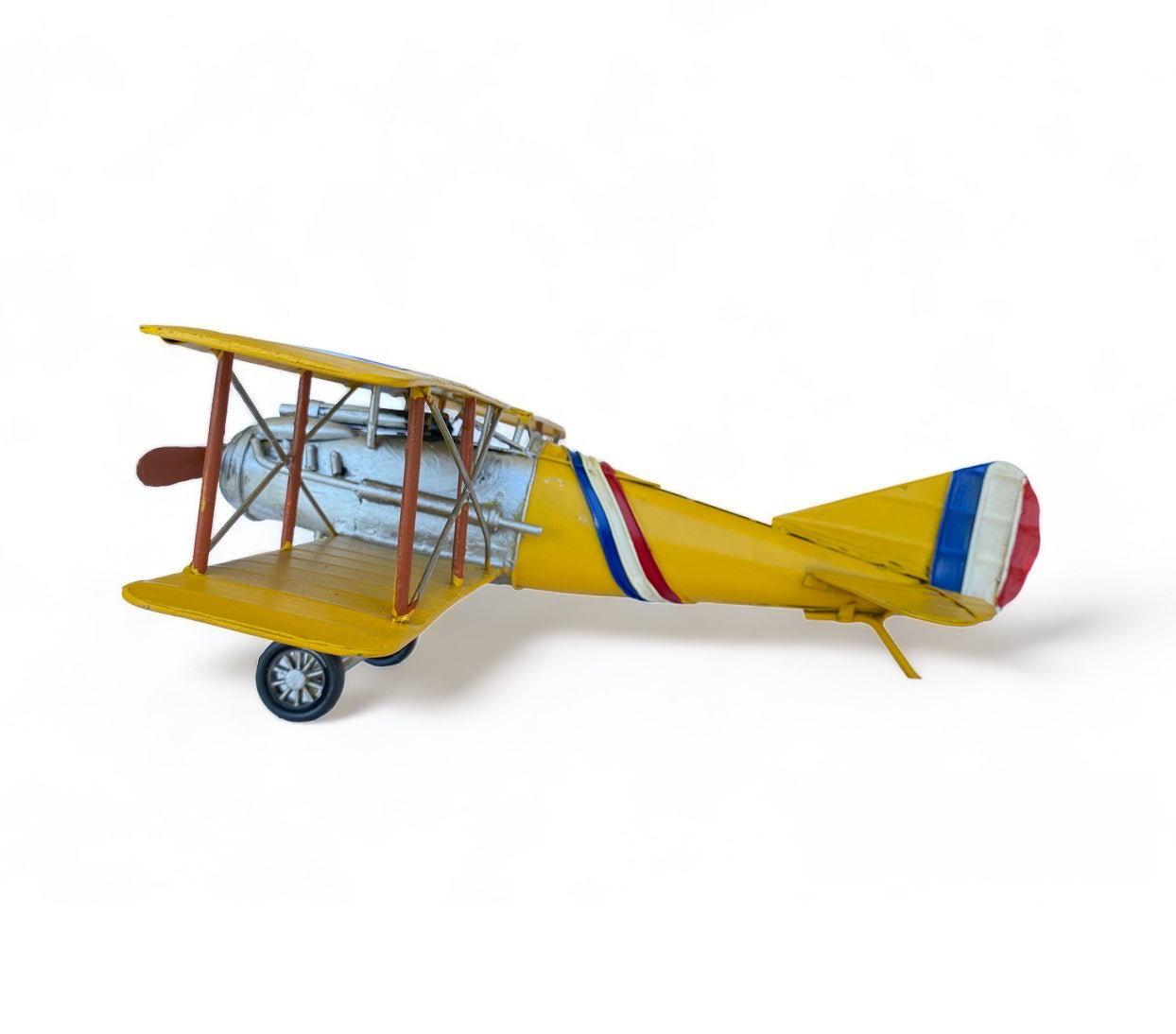 Avión A Escala, Biplano De Colección, Decoración Vintage.