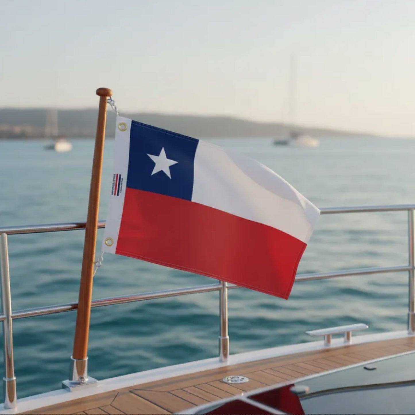 Bandera Chile Reforzada Yate Velero Lancha Marino Nautica