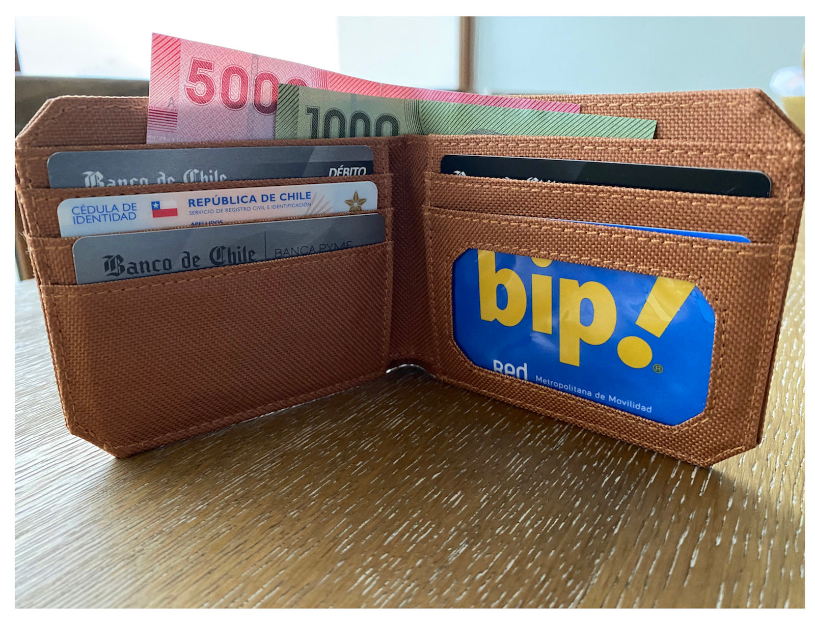 Billetera hombre, Lona, Tarjetero, Color Caqui – Montreal