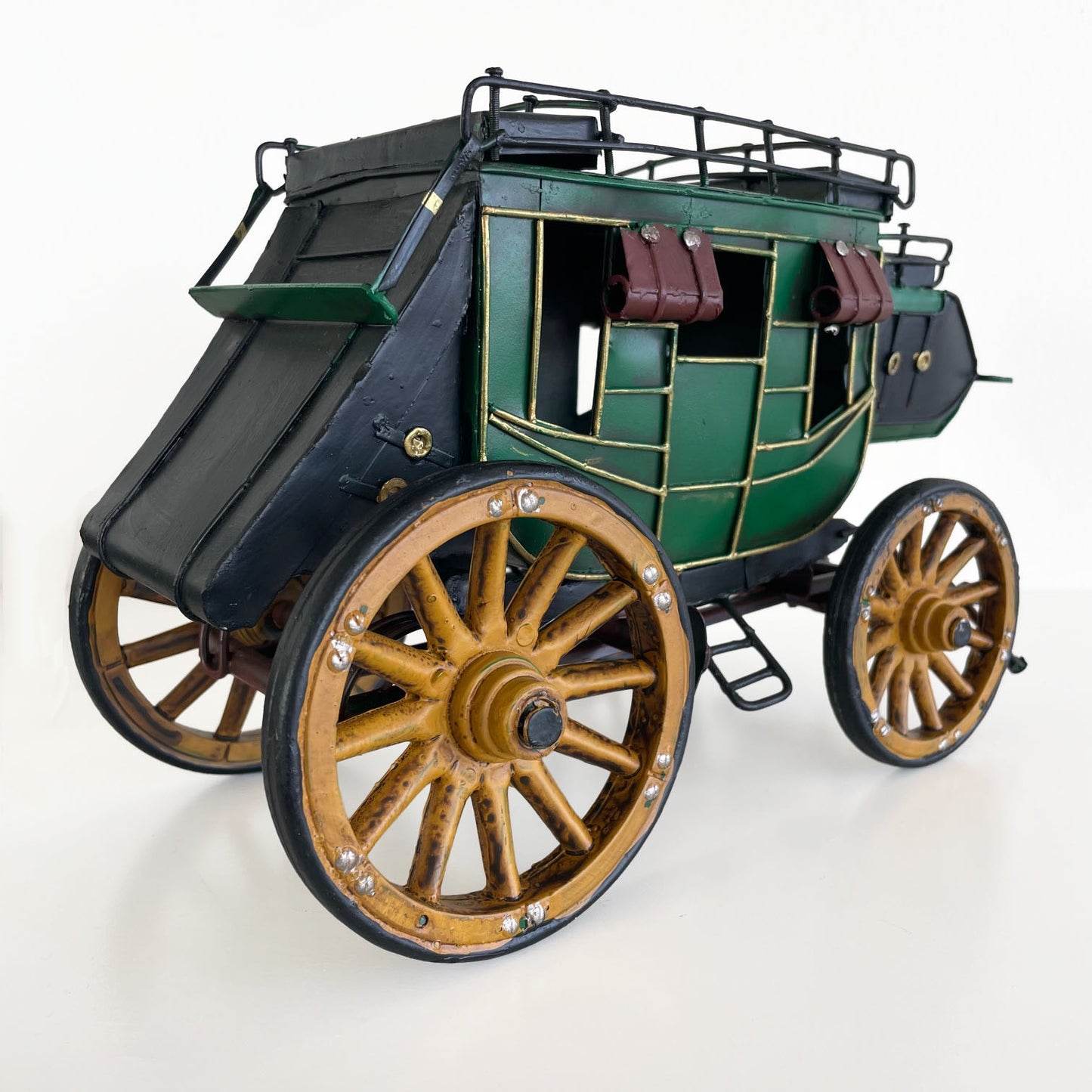 Diligencia Carreta Carruaje Decoración Vintage En Metal Wagon