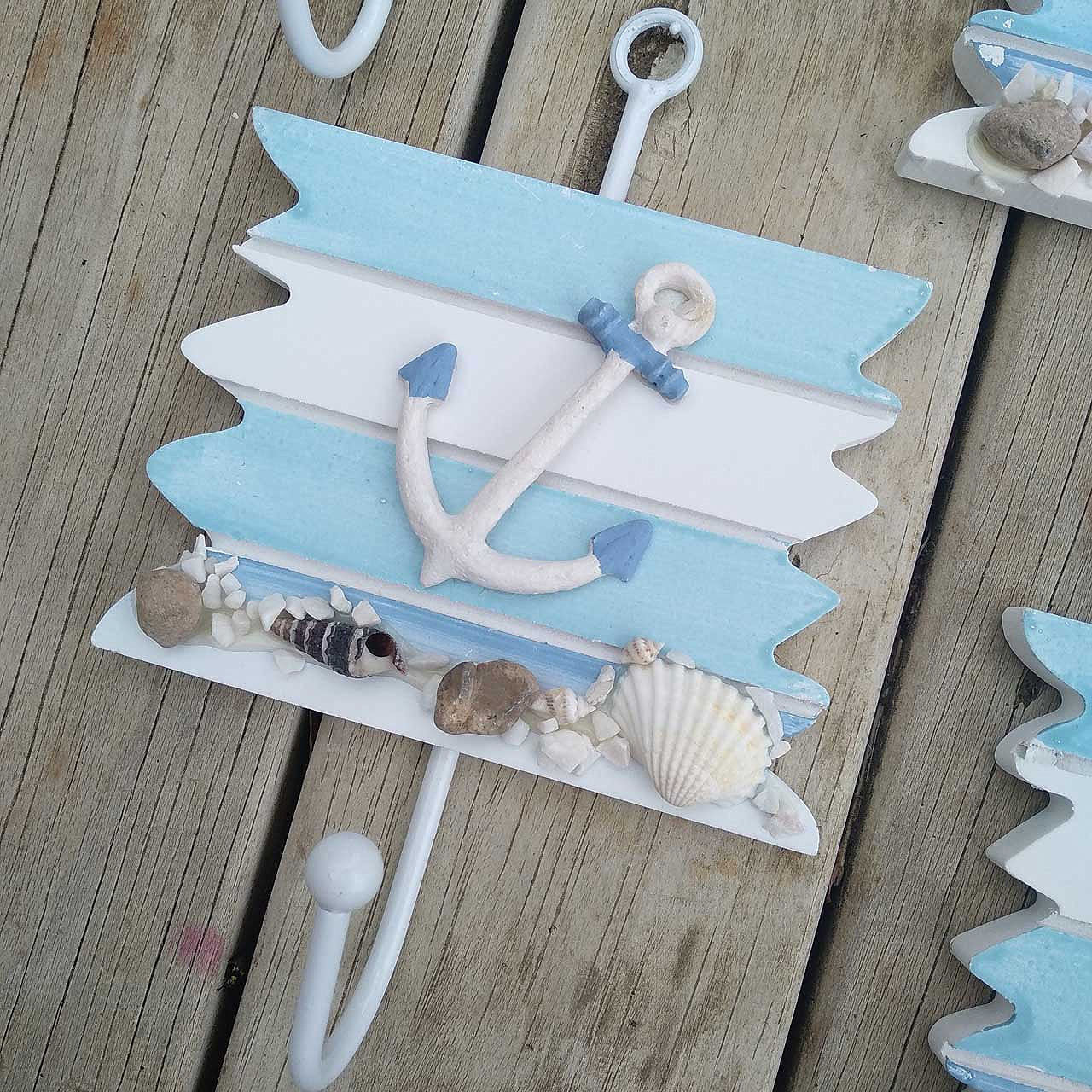 Decoración Náutica Perchero Percha De Diseño Marino Colgante