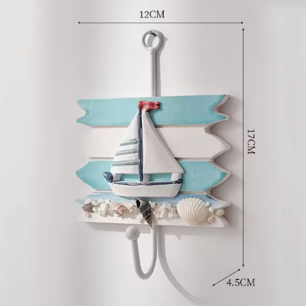 Decoración Náutica Perchero Percha De Diseño Marino Colgante