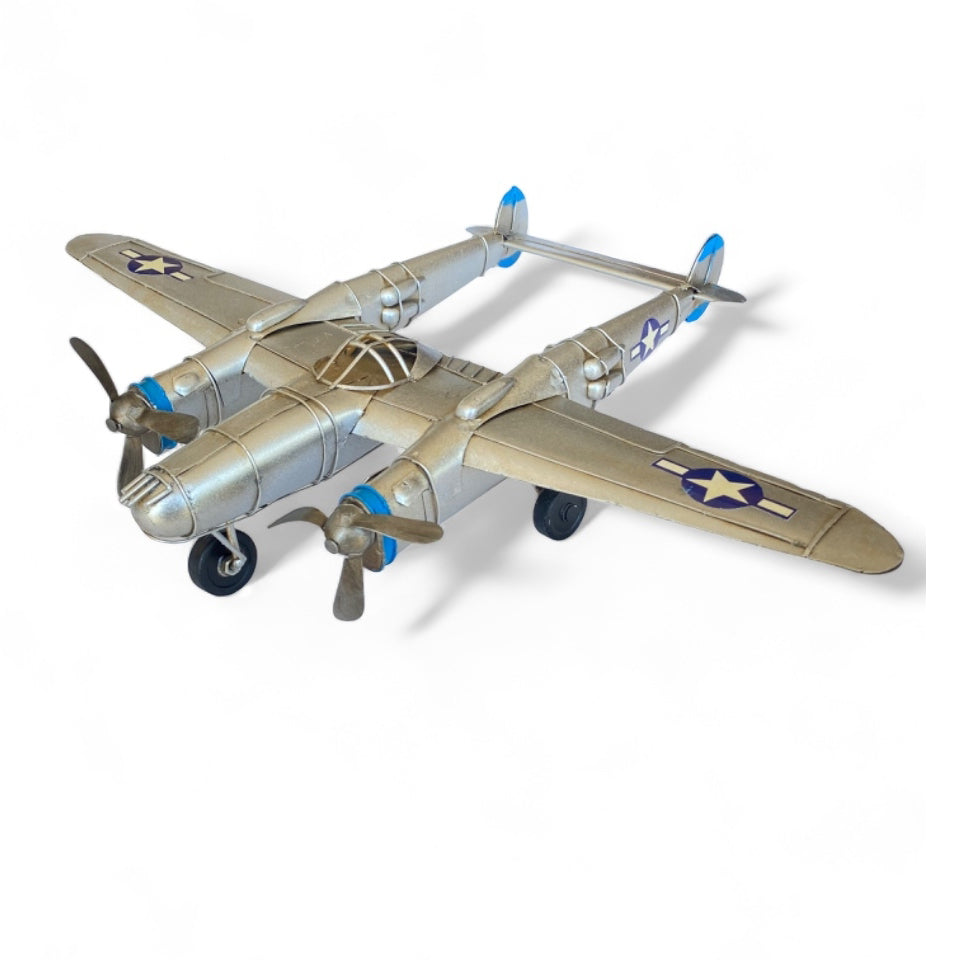 Avión A Escala, Lightning De Colección, Decoración Vintage