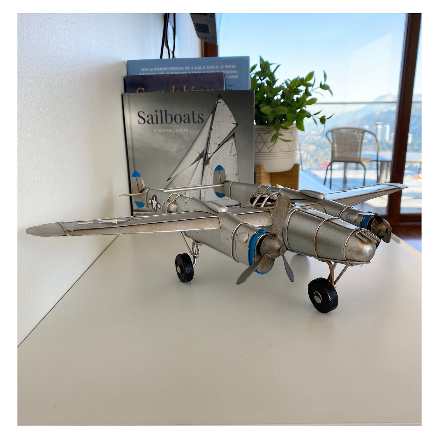 Avión A Escala, Lightning De Colección, Decoración Vintage