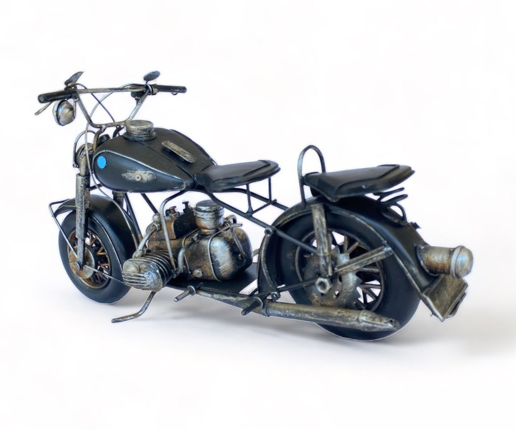 Moto A Escala Tipo Harley, Decoración Vintage En Fierro XL