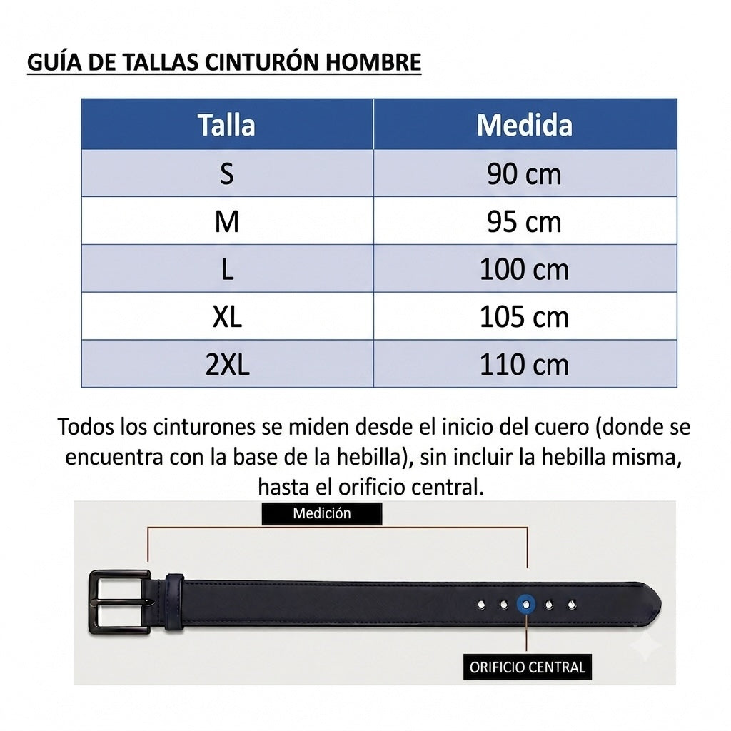 Cinturón Hombre Cuero Natural Bordado Correa Cinto Vaquero