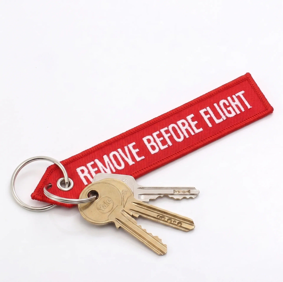 Llavero Bordado Remove Before Flight remover antes del vuelo regalo accesorios hombre mujer