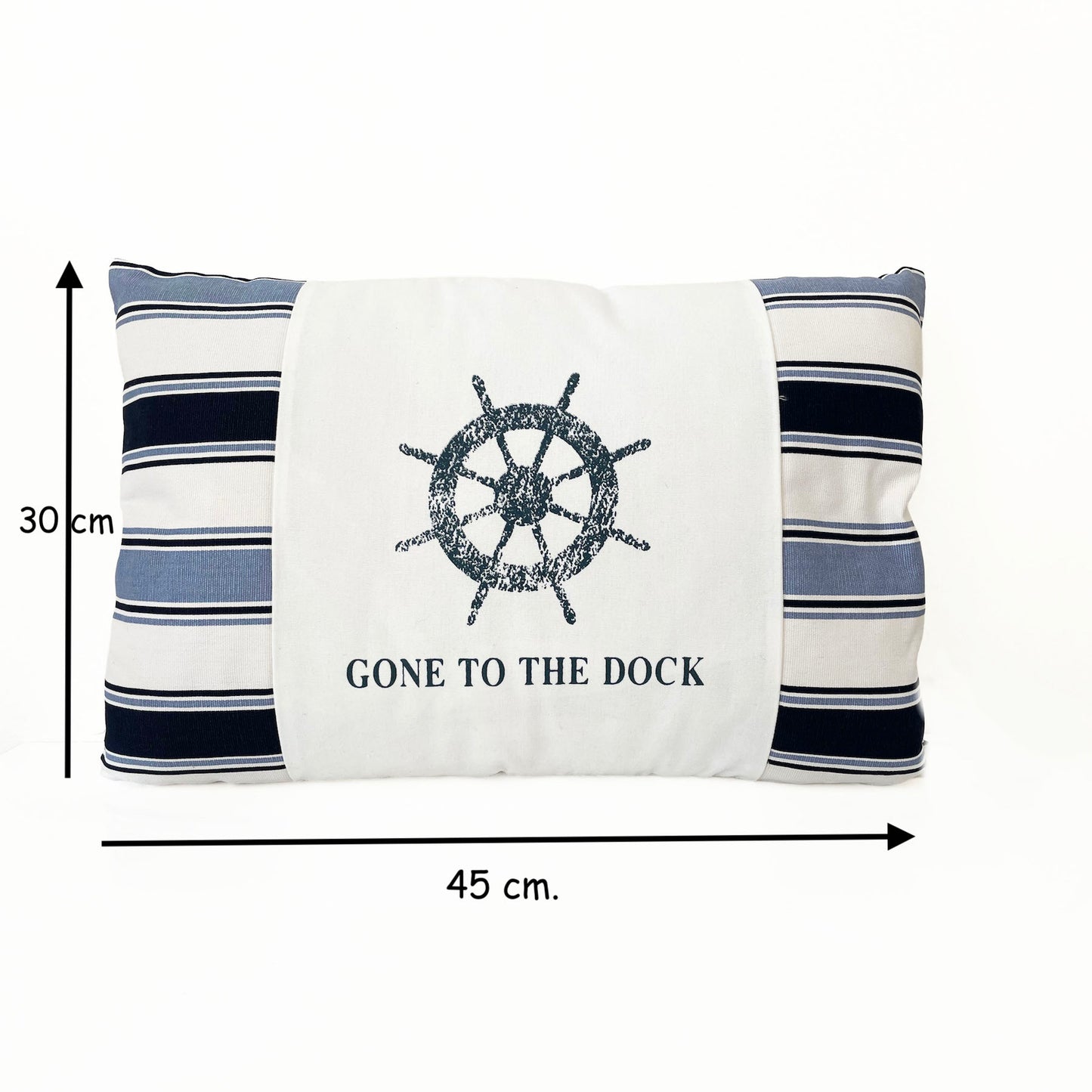 Cojín decorativo, diseño Náutico, Estilo Marino, Playa, Navy