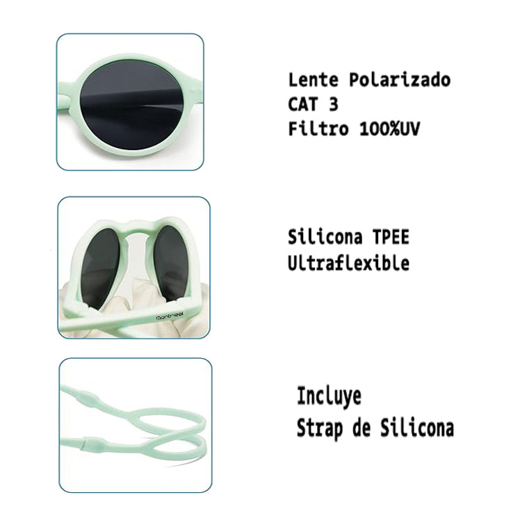 Lentes Sol Bebe De Meses Anteojos Gafas Cat3 Tpee Polarizado