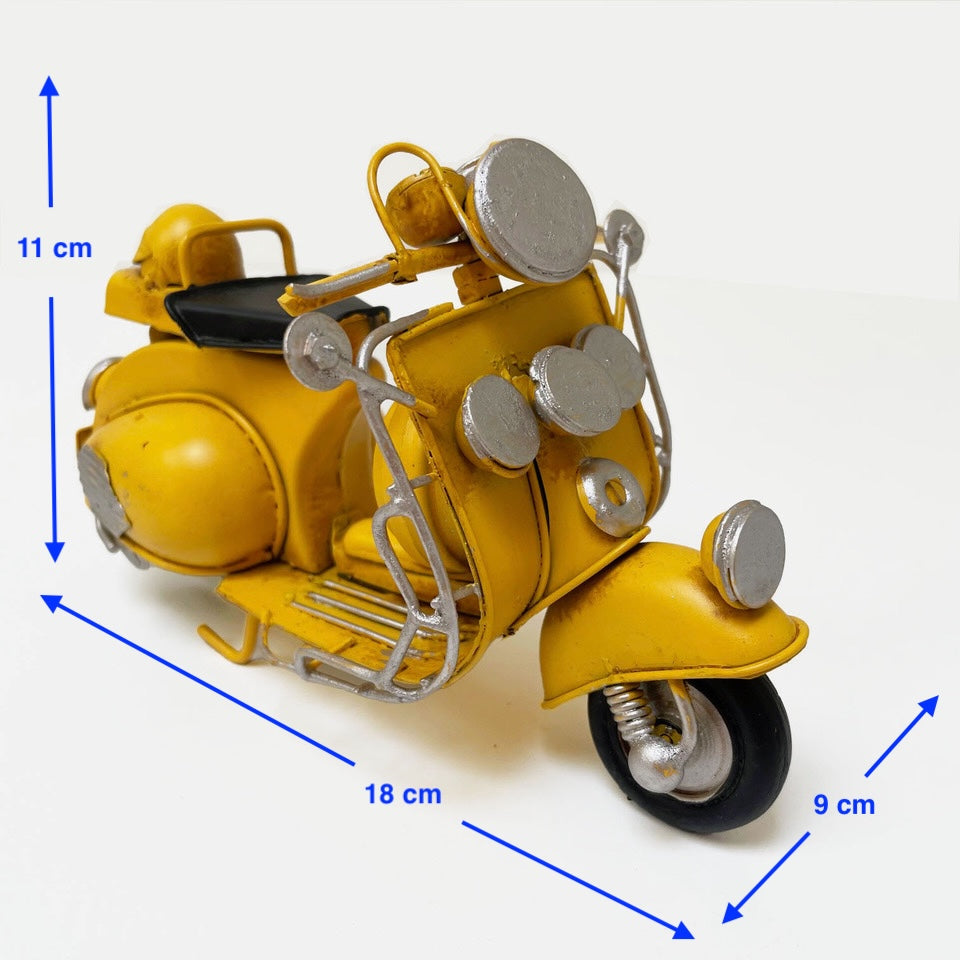 Moto A Escala Tipo Vespa, Decoración Vintage En Fierro - Italia