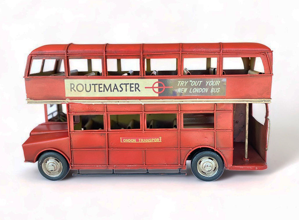 Bus Inglés A Escala, Decoración Vintage En Fierro.