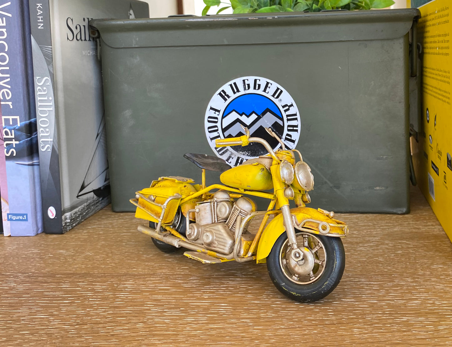 Moto A Escala Tipo Harley, Decoración Vintage En Fierro