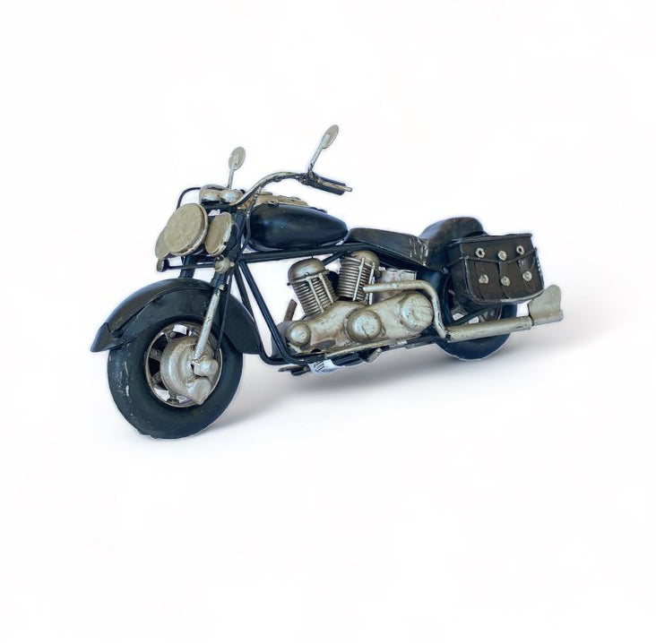 Moto A Escala Tipo Harley, Decoración Vintage En Fierro