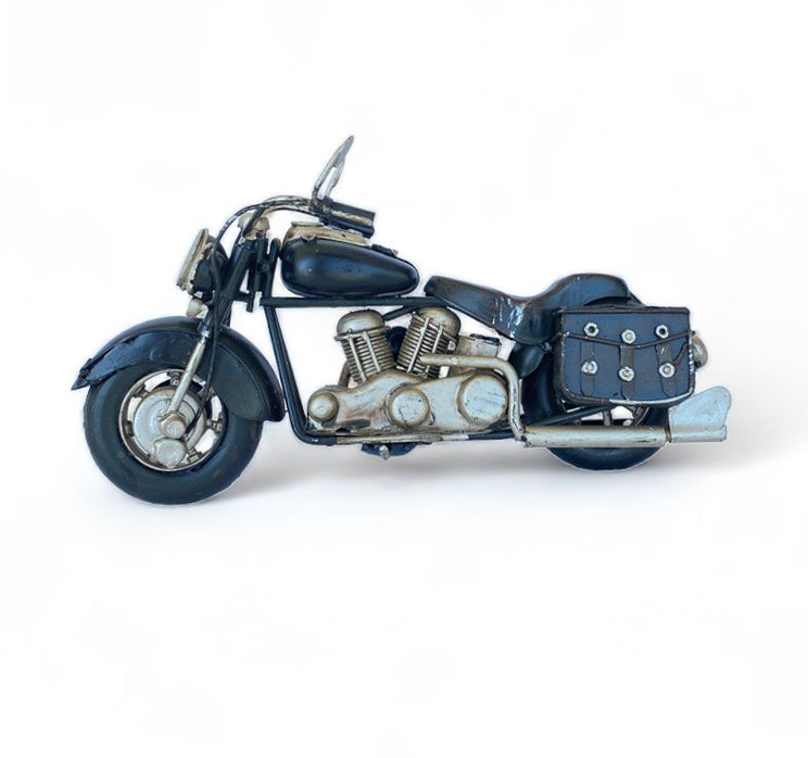 Moto A Escala Tipo Harley, Decoración Vintage En Fierro