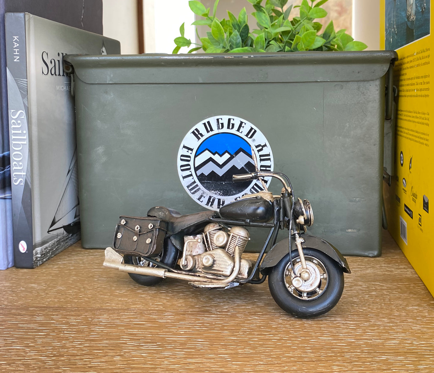 Moto A Escala Tipo Harley, Decoración Vintage En Fierro