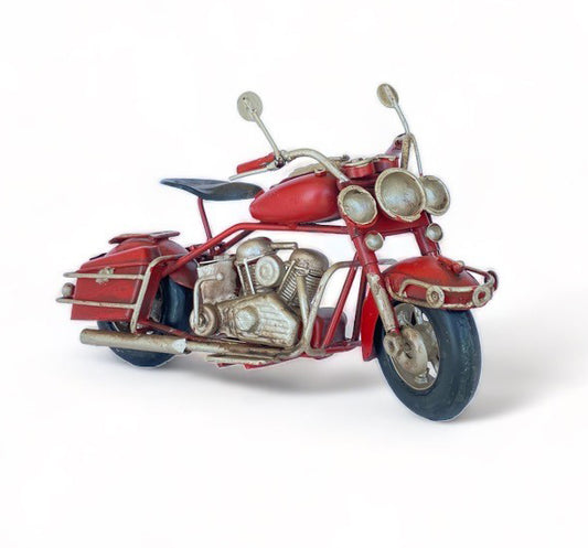 Moto A Escala Tipo Harley, Decoración Vintage En Fierro