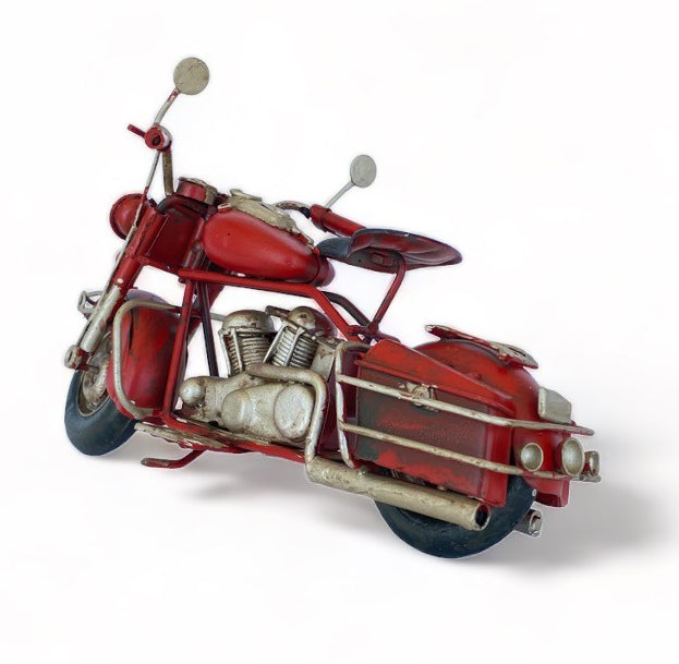 Moto A Escala Tipo Harley, Decoración Vintage En Fierro